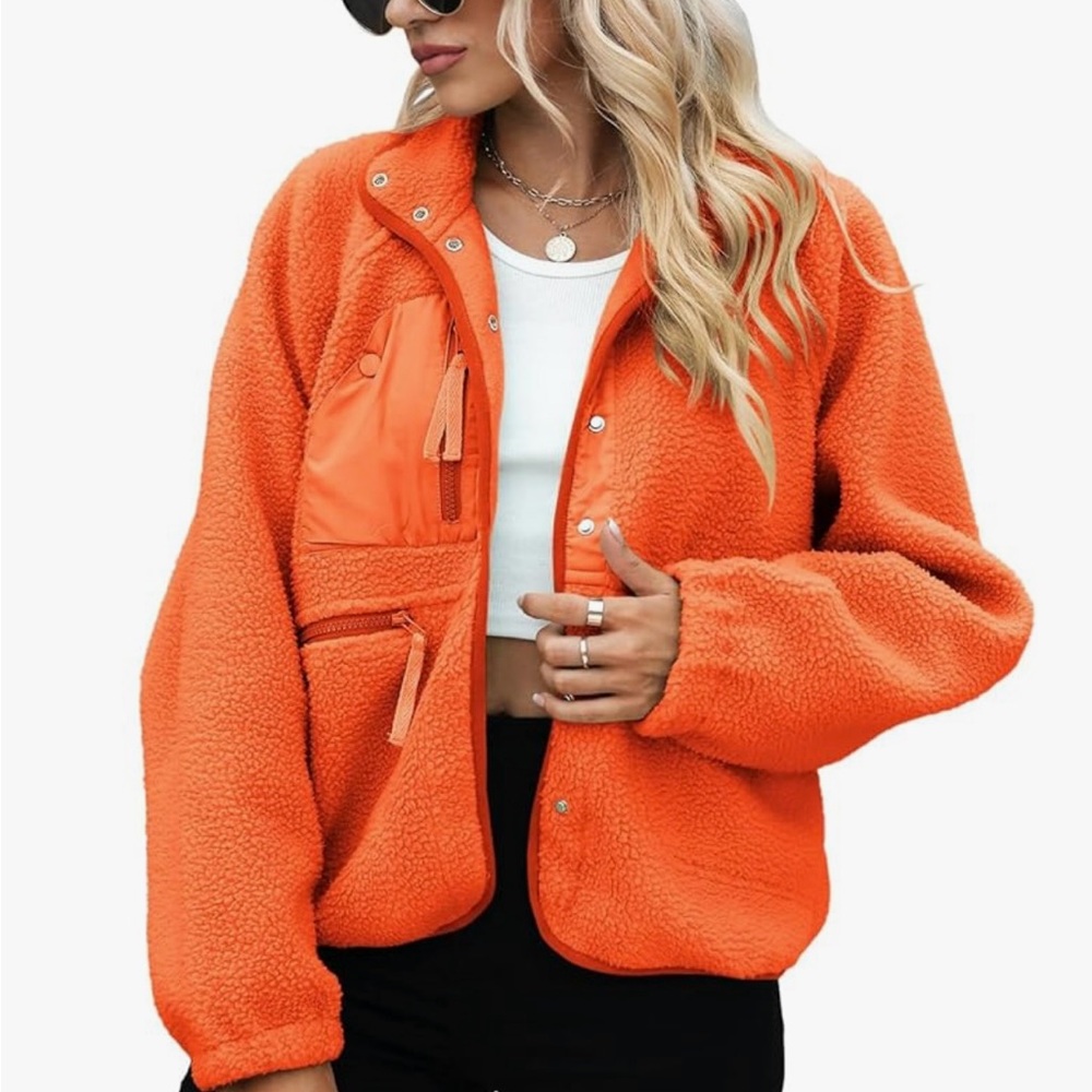 Oversized Sherpa Fleece Jacket